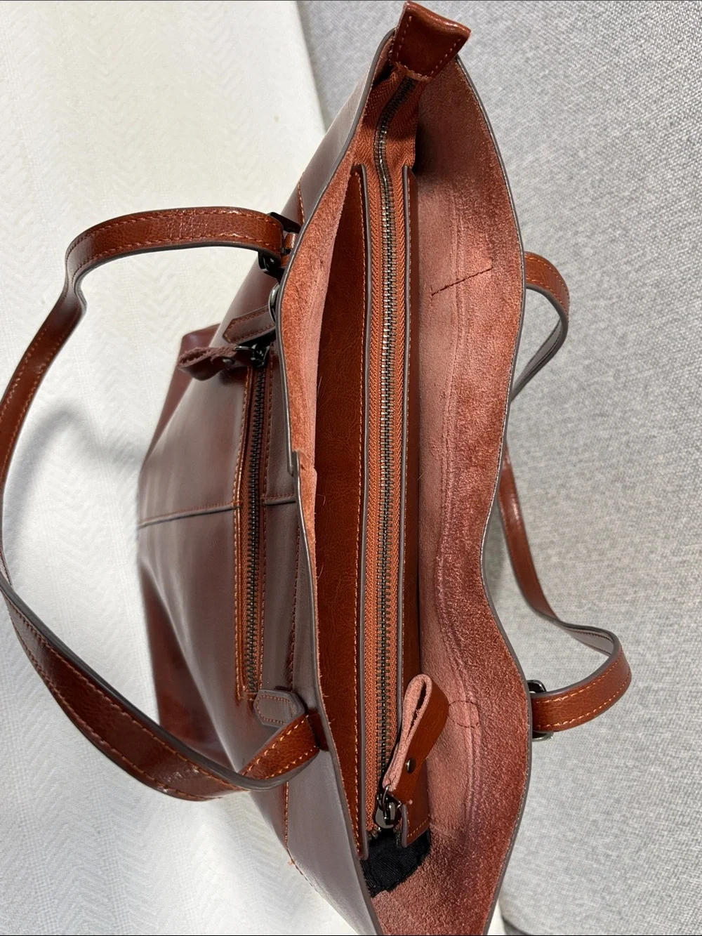 🩵Classic Brown genuine Leather Tote Bag - Women's Everyday Shoulder Bag